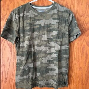 Kids Camo Short Sleeve Tee - Olive Green & Gray
